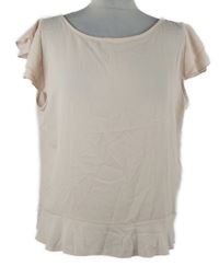 Dámská světlerůžová šifonová halenka s volnými zády a krajkou Lumina