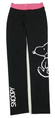Černo-růžové sportovní legíny se Snoopym Zara