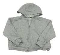 Šedá propínací mikina s kapucí George 