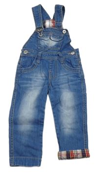 Modré riflové laclové kalhoty 