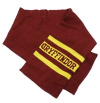 Mahagonová šála s nápisem a pruhy - Harry Potter