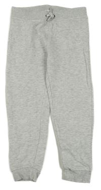 Světlešedé melírované tepláky s výšivkou Bluezoo