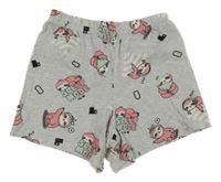 Šedé pyžamové kraťasy s lenochody Primark