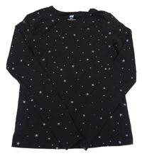 Černé triko s hvězdami H&M