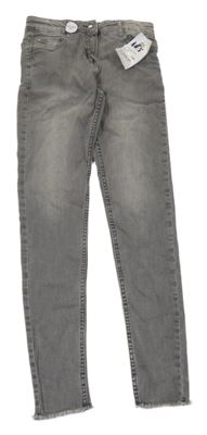 Nové - Šedé skinny rifle Yigga