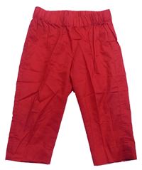 Červené plátěné kalhoty 