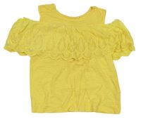Žluté tričko s volnými rameny Name it
