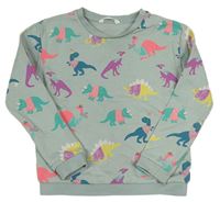 Světlezelená mikina s dinosaury M&S