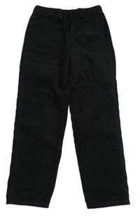 Černé manšestrové kalhoty H&M