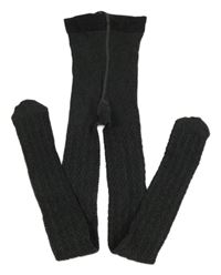 Tmavošedé vzorované punčocháče H&M