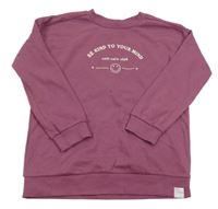 Růžová mikina s nápisem George 