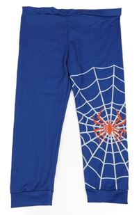 Tmavomodré sportovní kalhoty s pavoukem 