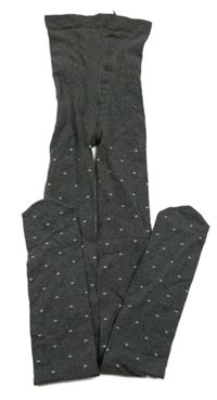 Šedé punčocháče s puntíky H&M