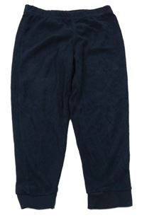 Tmavomodré froté kalhoty Lupilu