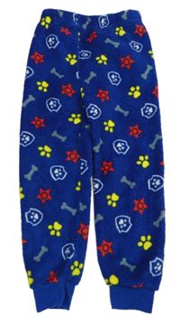 Modré plyšové pyžamové kalhoty s obrázky Primark 