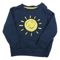 Tmavomodrá mikina se sluníčkem Primark