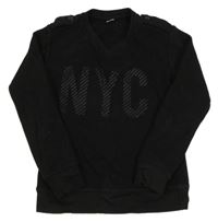 Černá mikina s nápisem 