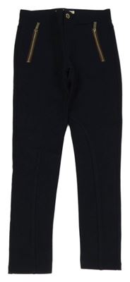 Tmavomodré tregíny se zipy Zara