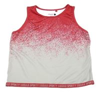 Bílo-tmavorůžový melírovaný sportovní crop top Ergeenomix 