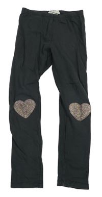 Šedé legíny se srdíčky H&M