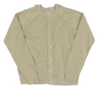 Zlatý propínací svetr s korálky George 