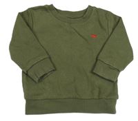 Khaki mikina s dinosaurem Next