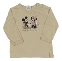 Béžové triko s Minnií Disney