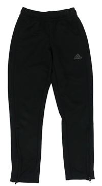 Černé funkční sportovní tepláky Adidas