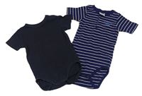 2x - Body - Tmavomodré H&M, tmavomodro/bílé pruhované s nápisy POCOPIANO