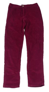 Vínové skinny manšestráky Zara