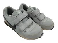 Světlešedé textilno/koženkové botasky s logem Nike vel. 29,5