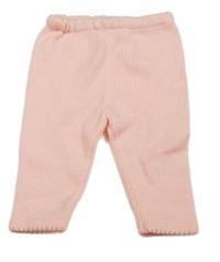 Světlerůžové pletené tepláky 