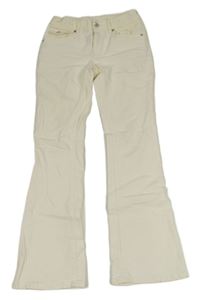 Smetanové flare leg waist rifle H&M