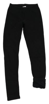 Černé teplákové zateplené legíny S. Oliver