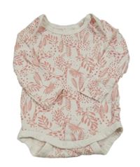 Bílé body s růžovými žirafami a větvičkami lupilu