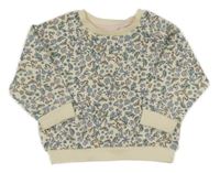 Smetanová mikina s kytičkami dymples