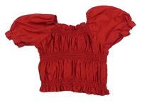 Červená crop halenka 