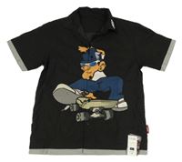 Nové - černo-šedá košile se skateboardistou St. Bernard
