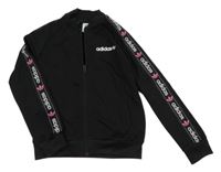 Černá propínací sportovní mikina Adidas