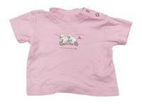 Růžové tričko s medvídky 