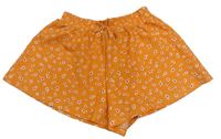 Oranžové květované sukňové kraťasy zn. Matalan