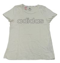 Bílé tričko s nápisem Adidas