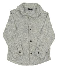 Bílo-modrá melírovaná košilová bunda Next