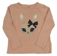 Starorůžové triko s králíkem H&M