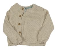 Béžový vzorovaný propínací svetr John Lewis