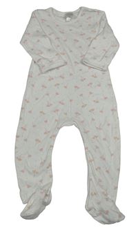 Bílý puntíkatý overal se srdíčky Pusblu