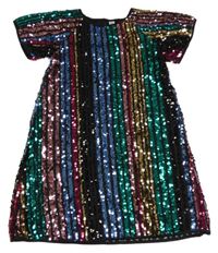 Barevné flitrové slavnostní šaty Tu