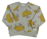 Světlezelená mikina s ptáčky Zara