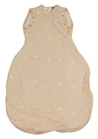 Růžový zateplený spací pytel s listy Tomme Tippee