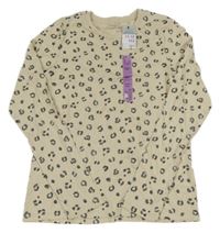 Nové - Béžové vzorované triko Primark